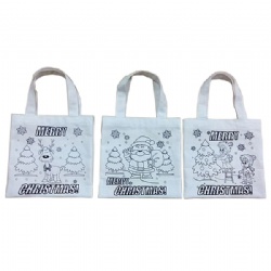 Colour Your Own Christmas Tote Bag