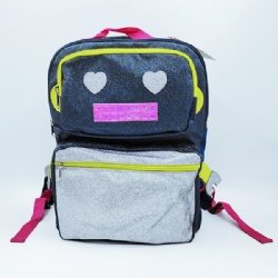 Large Capacity Glitter Robot School Backpack