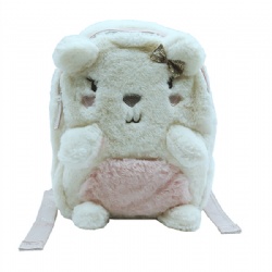 Plush fluffy bear cartoon backpack bag