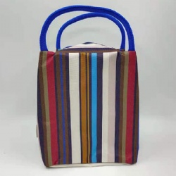 Striped Portable Lunch Bag