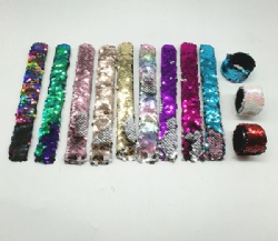 Flipping Sequin Slap Bracelets